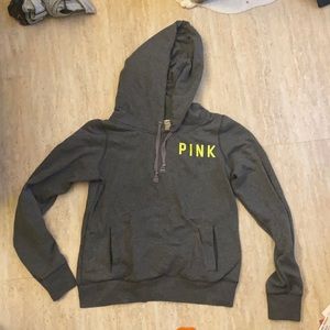 Gray Victoria’s Secret pink hoodie